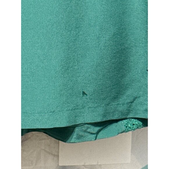 Soft Surroundings Size L Green Button-Down Top W/ Lace & Pintucks 100% Silk - Picture 6 of 8